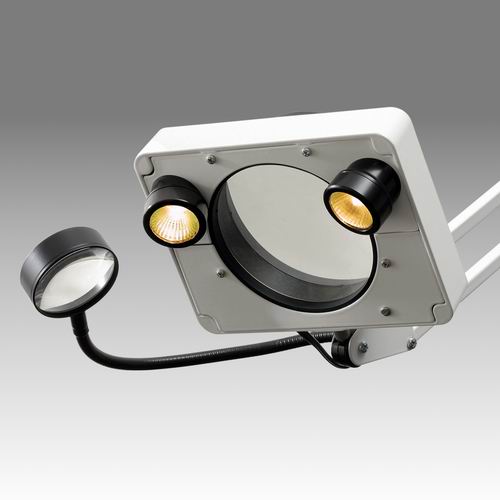 Lupa stojánková - aplanatická s čočkami průměru 110 mm s halogenovým osvětlením - LS 02APH40/A55KT - D 465