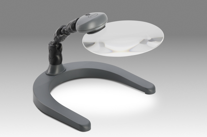 Lupa bez objímky s kloubovým ohebným stojánkem a LED osvětlením - LCH AL11U+ALB - D 137BB