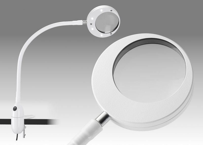 Lupa stojánková aplanatická s LED čipovým osvětlením - LSL 02AP/120TOS2 - D 468L